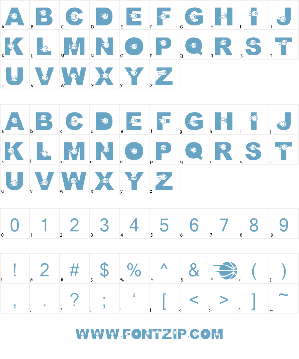 LMS Just A Little Pacers Fan Font Character